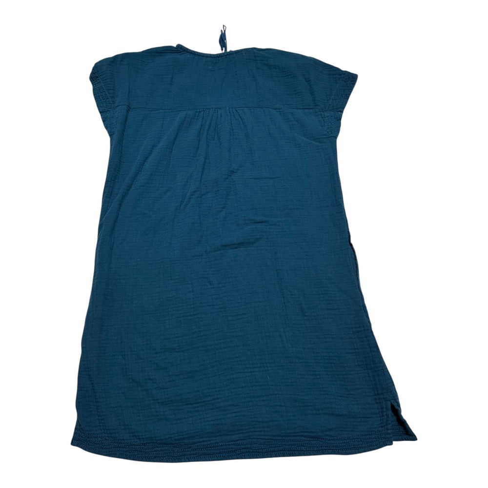 Faherty Ninie Blue Organic Cotton Sleeveless Dress Shirt Women's Small - Picture 2 of 6